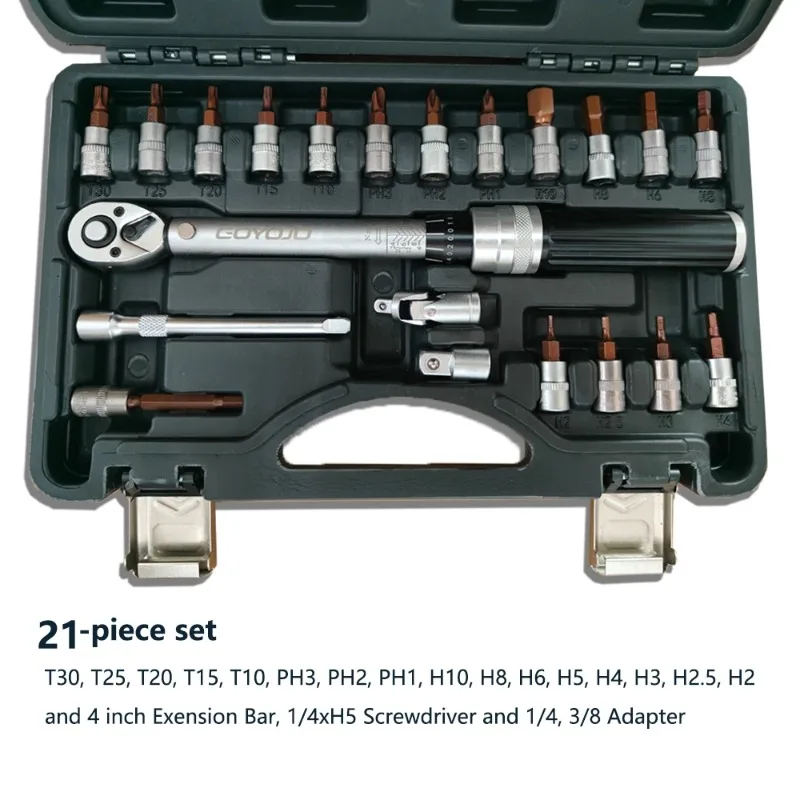【Professional Grade】TX Torque Wrench Inch 2 to 24 Nm New In Bicycle Maintenance Torque Wrench Kit Tool for Road Mountain Bikes A
【Professional Grade】TX Torque Wrench Inch 2 to 24 Nm New In Bicycle Maintenance Torque Wrench Kit Tool for Road Mountain Bikes A