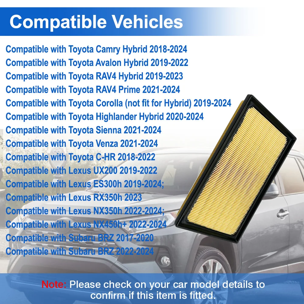 17801-0T060 Engine Air Filter for Toyota Avalon Camry RAV4 Hybrid C-HR LEXUS ES300H NX350H RX350h NX450H CA12289 PA99265 SA90213
17801-0T060 Engine Air Filter for Toyota Avalon Camry RAV4 Hybrid C-HR LEXUS ES300H NX350H RX350h NX450H CA12289 PA99265 SA90213