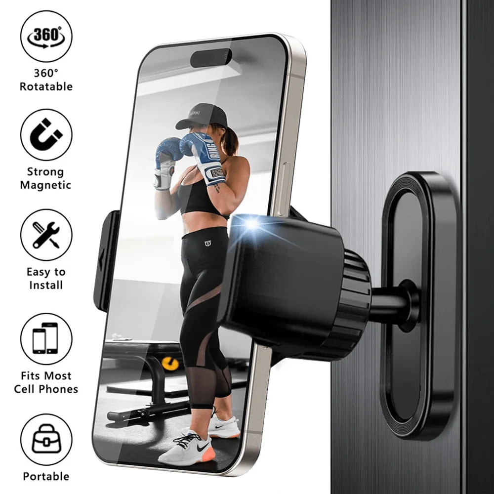 360° Magnetic Phone Holder For Gym, Portable Phone Mount With Strong Magnets Attach To Metal Surface, Gym Accessories For Men Wo
360° Magnetic Phone Holder For Gym, Portable Phone Mount With Strong Magnets Attach To Metal Surface, Gym Accessories For Men Wo