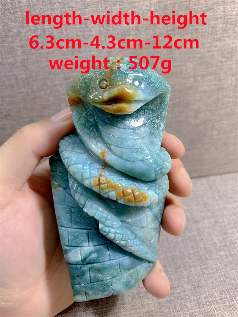 Natural OJ Snake Free Form Tumble Slab Crystal Mineral Madagascar Healing Palm Workmanship Ornament Carving Chip
Natural OJ Snake Free Form Tumble Slab Crystal Mineral Madagascar Healing Palm Workmanship Ornament Carving Chip