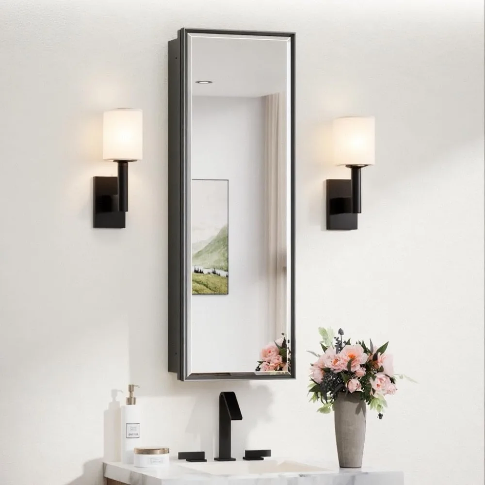 12x36 Recessed Aluminum Medicine Cabinet with Mirror Bathroom Adjustable Storage
12x36 Recessed Aluminum Medicine Cabinet with Mirror Bathroom Adjustable Storage
