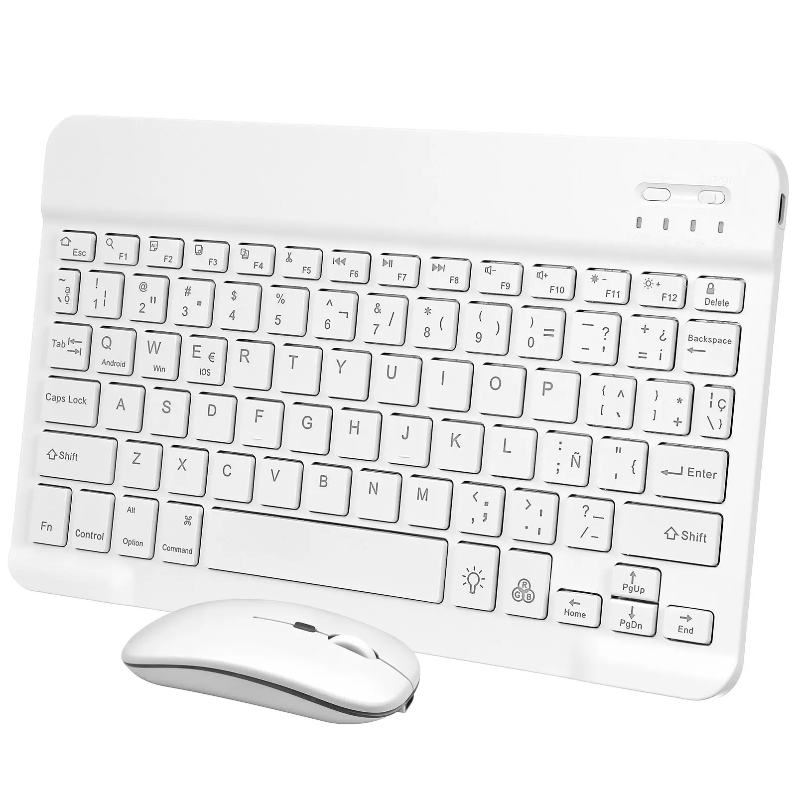 Wireless Keyboard Mouse Set 10 Inch White Rechargeable 280mAh Portable Low Noise Layout Tablet Keyboard
Wireless Keyboard Mouse Set 10 Inch White Rechargeable 280mAh Portable Low Noise Layout Tablet Keyboard