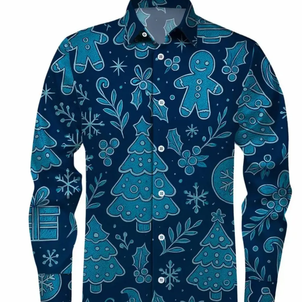 Men's plus Size Christmas Printed Shirt Long Sleeved Lapel Button Casual Streetwear Social Party Cartoon Design
Men's plus Size Christmas Printed Shirt Long Sleeved Lapel Button Casual Streetwear Social Party Cartoon Design