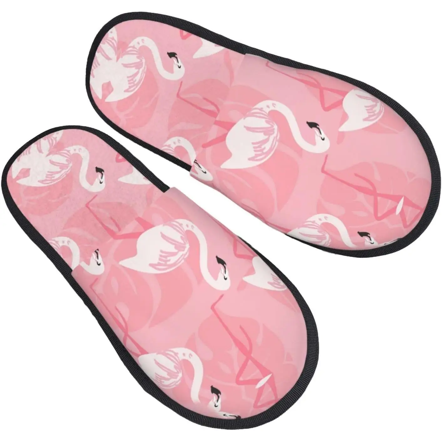 Flamingo Palm Leaves printing Fall Winter Fuzzy Slippers Comfy House Shoes Portable for Hotel Travel Gifts for Women and Men
Flamingo Palm Leaves printing Fall Winter Fuzzy Slippers Comfy House Shoes Portable for Hotel Travel Gifts for Women and Men