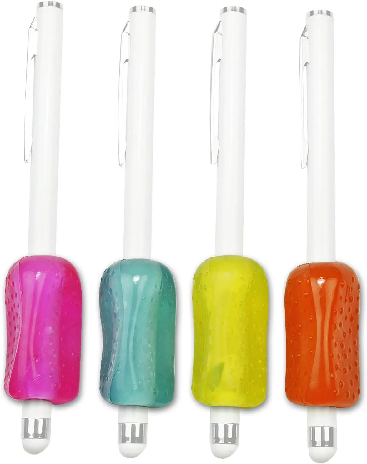 Ergonomic Bumpy Stylus Grips, Pack of 4 Neon Colors, One Size Fits All for Comfort & Control
Ergonomic Bumpy Stylus Grips, Pack of 4 Neon Colors, One Size Fits All for Comfort & Control