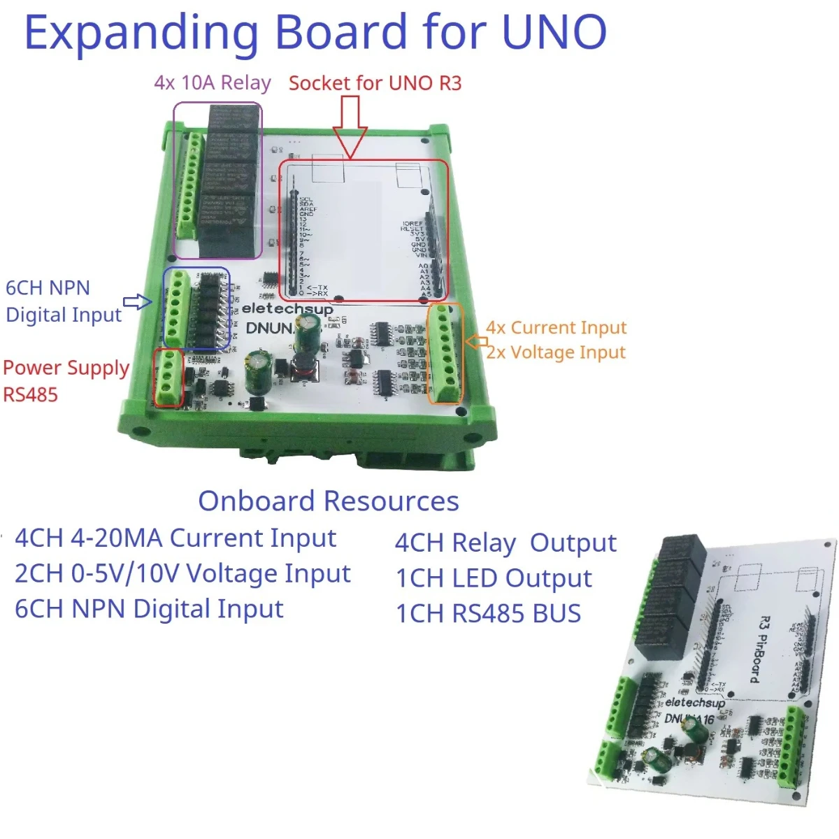 DIN Rail Analog Digital Inpuut Output Expanding Board Simple Open PLC Diy Module for Arduino UNO LED Solar Battery DNUNA16
DIN Rail Analog Digital Inpuut Output Expanding Board Simple Open PLC Diy Module for Arduino UNO LED Solar Battery DNUNA16