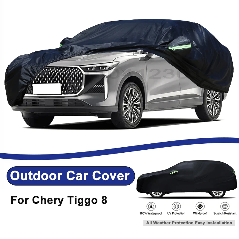 Outdoor Full Car Cover For Chery Tiggo 8 with Reflective Strips Waterproof Snowproof Dustproof UV Protection Auto Accessories
Outdoor Full Car Cover For Chery Tiggo 8 with Reflective Strips Waterproof Snowproof Dustproof UV Protection Auto Accessories