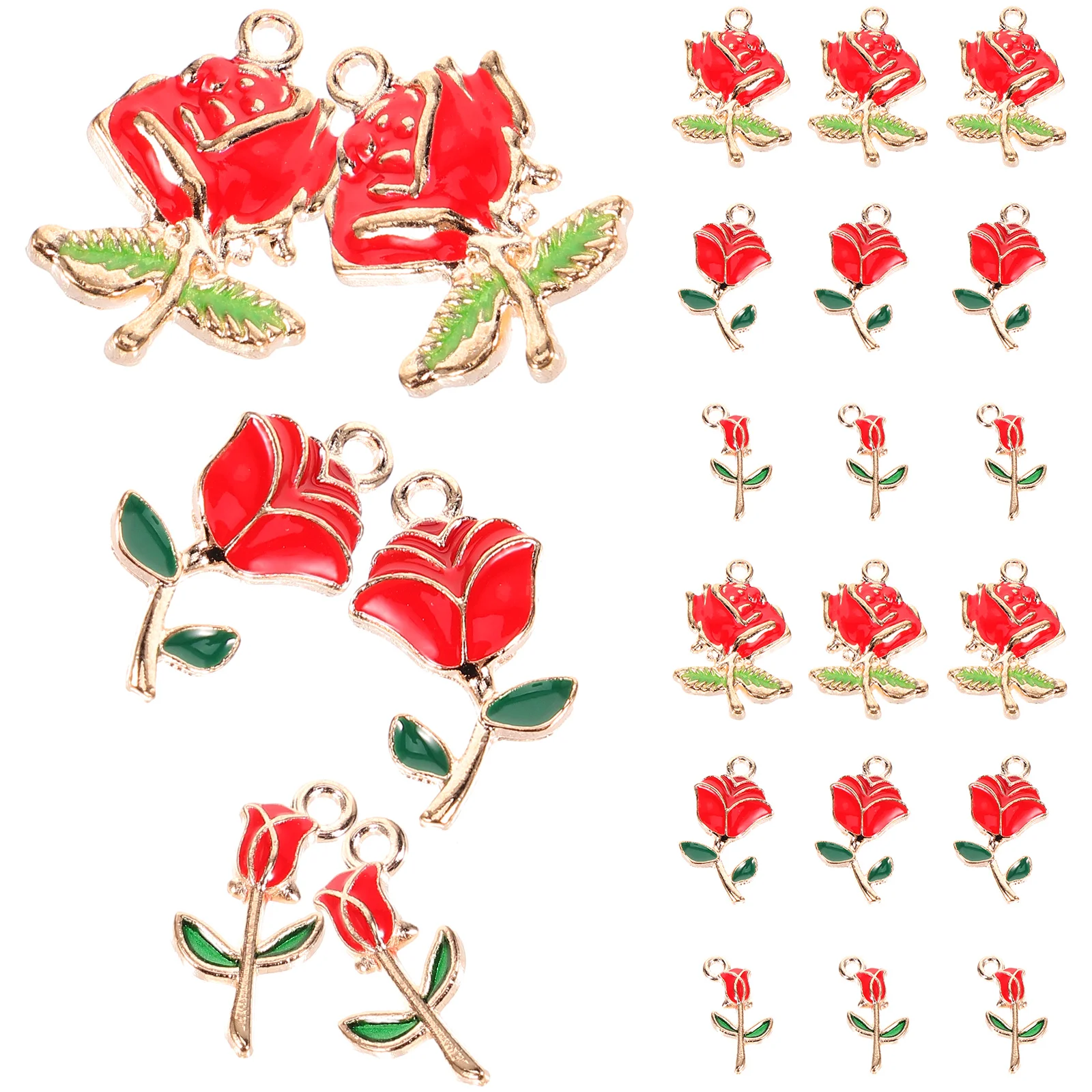 30pcs Enamel Rose Pendant Jewelry Necklace Bracelet Earrings Crafts Decorative Charms Rose Design Handmade Accessories
30pcs Enamel Rose Pendant Jewelry Necklace Bracelet Earrings Crafts Decorative Charms Rose Design Handmade Accessories