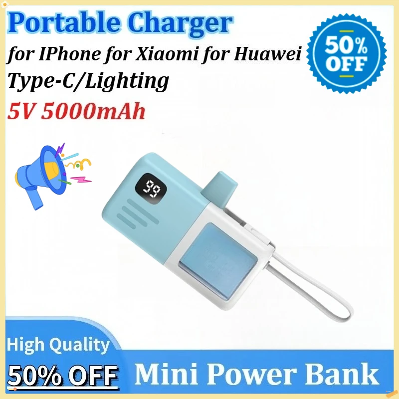New Mini Capsule Power Bank 5000mAh PowerBank Type-C Cable Super Fast Charging Portable Charger for IPhone for Xiaomi for Huawei
New Mini Capsule Power Bank 5000mAh PowerBank Type-C Cable Super Fast Charging Portable Charger for IPhone for Xiaomi for Huawei