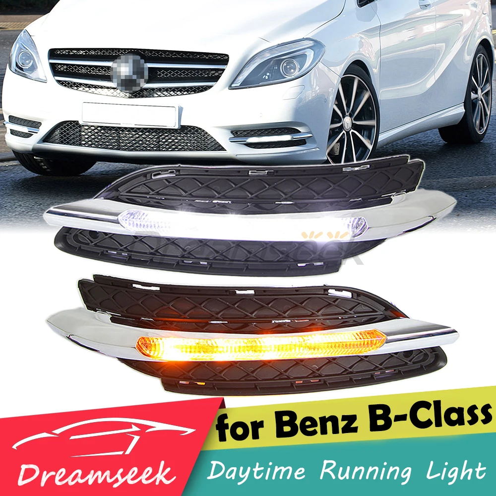 LED DRL Fog Lamp Cover For Mercedes-Benz B-Class W246 B180 B200 2011 2012 2013 14 Daytime Running Light With Yellow Turn Signal
LED DRL Fog Lamp Cover For Mercedes-Benz B-Class W246 B180 B200 2011 2012 2013 14 Daytime Running Light With Yellow Turn Signal