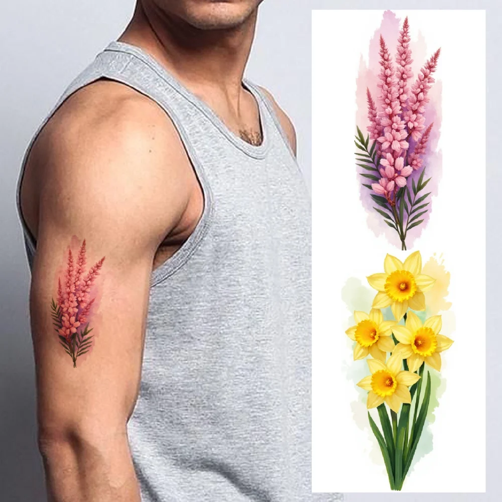 9pcs Temporary Tattoo waterproof long-lasting body stickers Lavender Tattoo for Adult back thighs
9pcs Temporary Tattoo waterproof long-lasting body stickers Lavender Tattoo for Adult back thighs