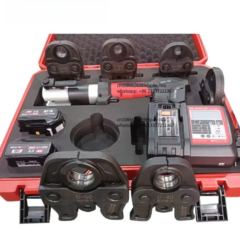 HZT-50 U16,50 Cordless Rechargeable Copper Tube Crimping Tool Plumbing Pipe Fitting Crimping Pliers Kit
HZT-50 U16,50 Cordless Rechargeable Copper Tube Crimping Tool Plumbing Pipe Fitting Crimping Pliers Kit