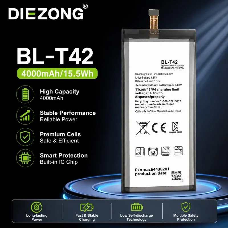 NEW FOR LG V50/V50s ThinQ 5G/G8X ThinQ BATTERY BL-T42 High-Capacity Fast Shipping
NEW FOR LG V50/V50s ThinQ 5G/G8X ThinQ BATTERY BL-T42 High-Capacity Fast Shipping