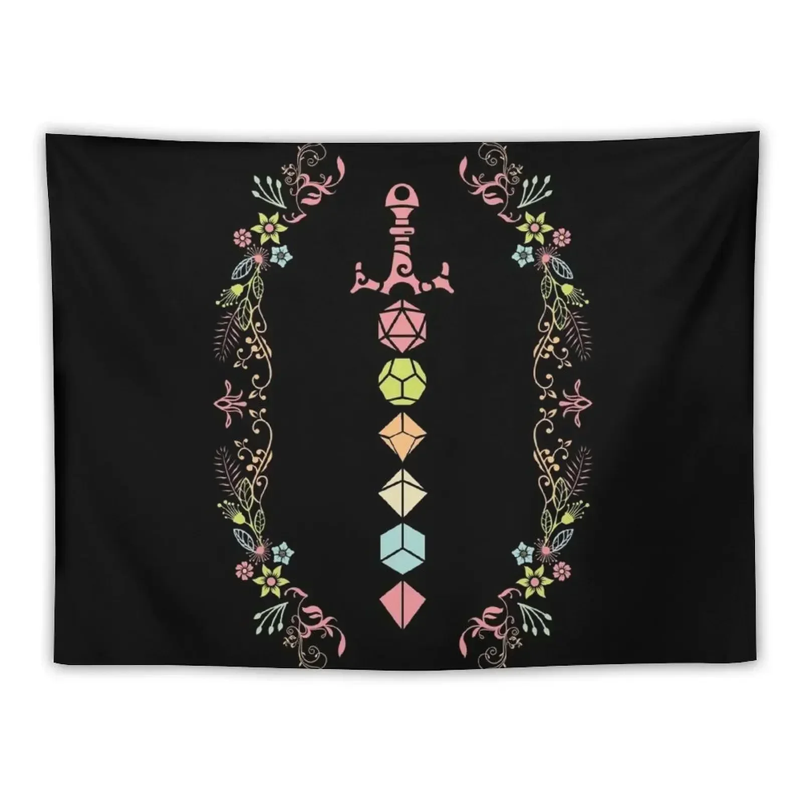 Floral Polyhedral Dice Set Sword Tapestry Decoration For Rooms On The Wall Tapestry
Floral Polyhedral Dice Set Sword Tapestry Decoration For Rooms On The Wall Tapestry