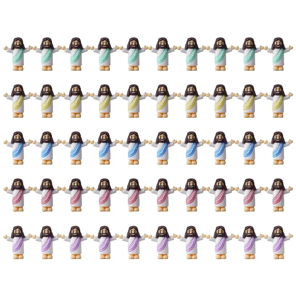 50pcs Easter Jesus Toys Easter Decoration Mini Jesus Figurines Decorative Party Favors Sunday School Craft Decor For Home Office
50pcs Easter Jesus Toys Easter Decoration Mini Jesus Figurines Decorative Party Favors Sunday School Craft Decor For Home Office