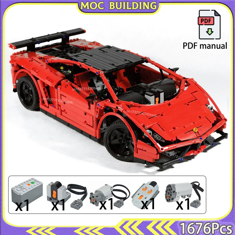 1:10 Scale Technology RC Sport Car Motorized Car Bricks Racing Vehicle Model MOC Building Block Toy Bricks Creative Gift
1:10 Scale Technology RC Sport Car Motorized Car Bricks Racing Vehicle Model MOC Building Block Toy Bricks Creative Gift