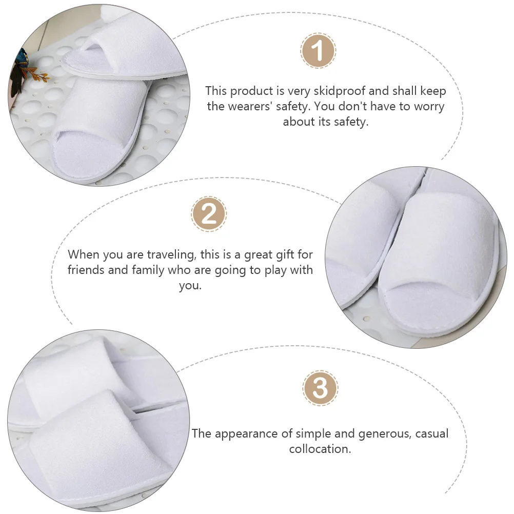 Non Slip Half Bag Bathroom Slippers Disposable Travel Towel Sole Hotel Guest Indoor Shoes One-Time Use Skidproof for Family
Non Slip Half Bag Bathroom Slippers Disposable Travel Towel Sole Hotel Guest Indoor Shoes One-Time Use Skidproof for Family