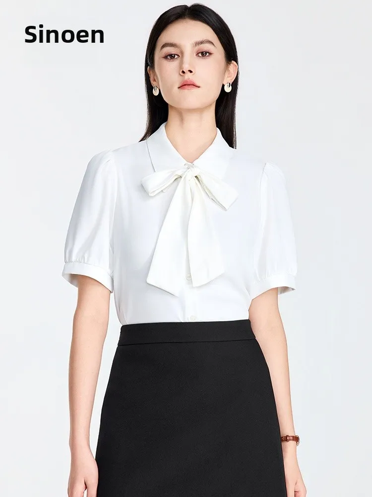Sinuen Summer Short Sleeve Chiffon Knot Professional Shirt Women's Interview Suit Set Commute Style Slim Fit Polyester
Sinuen Summer Short Sleeve Chiffon Knot Professional Shirt Women's Interview Suit Set Commute Style Slim Fit Polyester