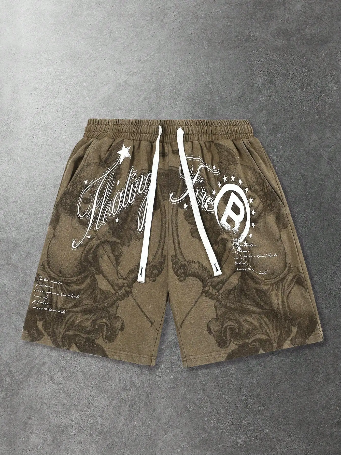 Men Casual Vintage Distressed Graphic Print Sports Shorts
Men Casual Vintage Distressed Graphic Print Sports Shorts