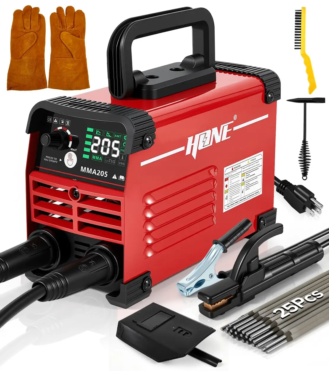 Сварочный аппарат Stick Welder 110В 205А, мини-аппарат для дуговой сварки с функциями Lift TIG, IGBT-инвертор, Hot Start, Arc Force, Anti-Stick для прутков 1/16-1/8 дюйма
Сварочный аппарат Stick Welder 110В 205А, мини-аппарат для дуговой сварки с функциями Lift TIG, IGBT-инвертор, Hot Start, Arc Force, Anti-Stick для прутков 1/16-1/8 дюйма