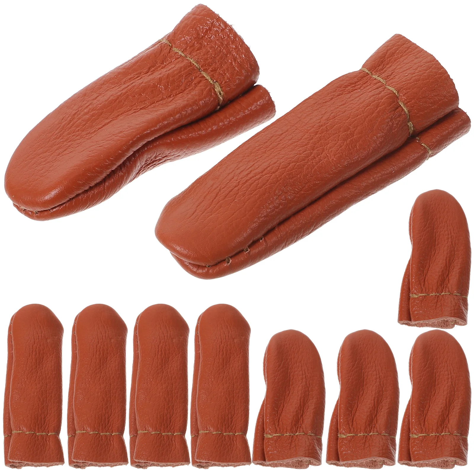 10 Pcs Thimble Finger Protector Reusable Resistant Covers Brown Hand Sewing Guard DIY Craft Needle Felting Tools PU
10 Pcs Thimble Finger Protector Reusable Resistant Covers Brown Hand Sewing Guard DIY Craft Needle Felting Tools PU