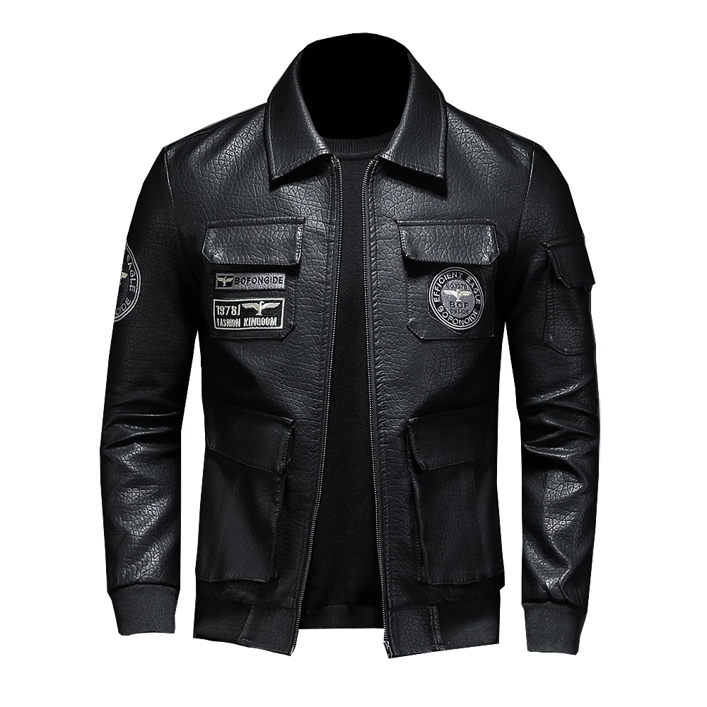 Autumn Winter Men's Casual Zipper PU Leather Jacket Motorcycle Leather Jacket Men Leisure Clothing Men's Slim Leather Jacket 5XL
Autumn Winter Men's Casual Zipper PU Leather Jacket Motorcycle Leather Jacket Men Leisure Clothing Men's Slim Leather Jacket 5XL