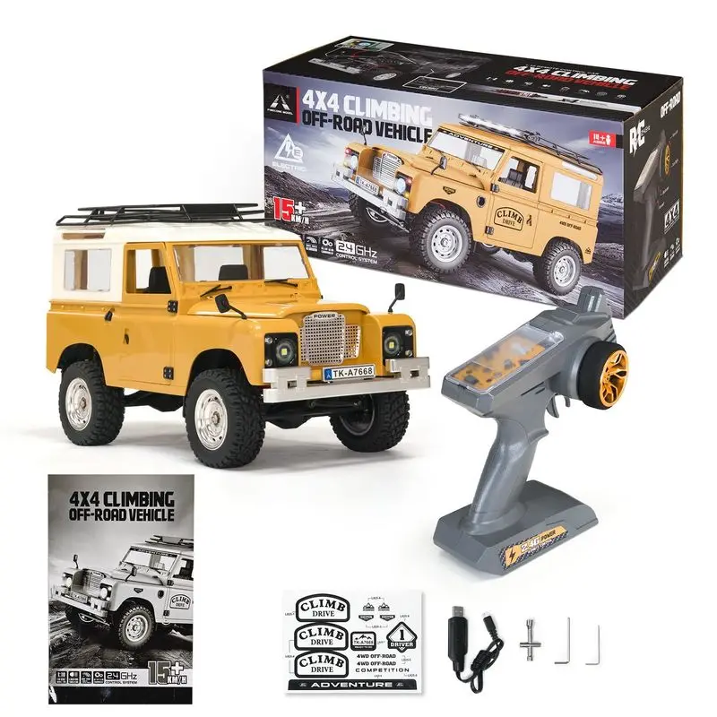 Land Rover Defender Remote Control Vehicle 1:10 Scale Off-Road Toy Climbing All-Terrain RC Car with Four-Wheel Drive
Land Rover Defender Remote Control Vehicle 1:10 Scale Off-Road Toy Climbing All-Terrain RC Car with Four-Wheel Drive