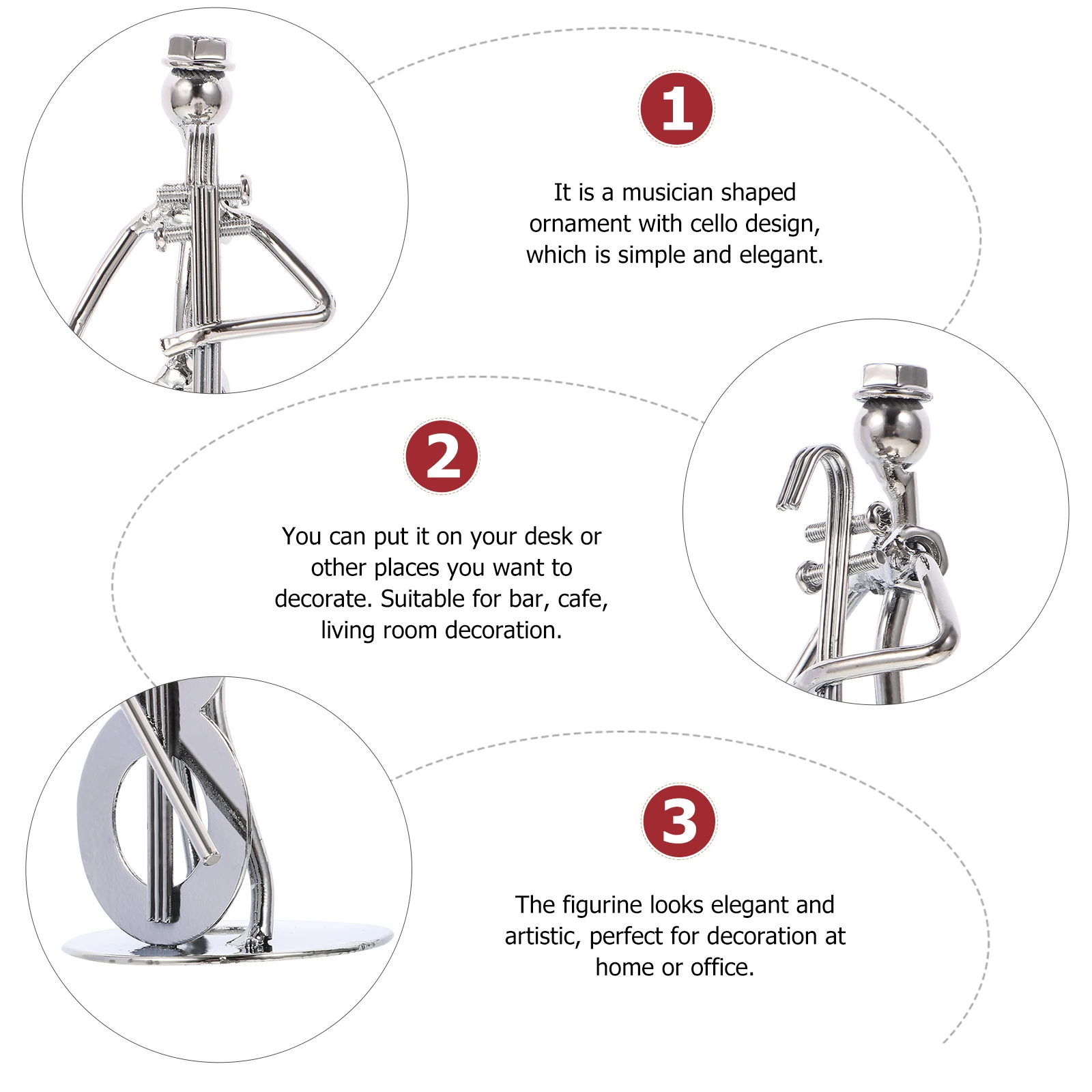 1Pcs Elegant Music-Inspired Iron Craft Cello Decor Piece Artistic Desk Display for Room Living Space Bar Coffee Shop Aesthetic
1Pcs Elegant Music-Inspired Iron Craft Cello Decor Piece Artistic Desk Display for Room Living Space Bar Coffee Shop Aesthetic