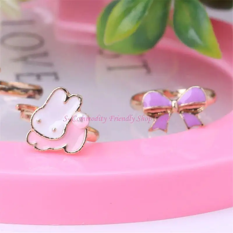 85AE Cartoon Children’s Finger Ring Lovely Resin Metal Rings 5pcs Universal Size Girls Jewellery Ring for Kindergarten Kids
85AE Cartoon Children’s Finger Ring Lovely Resin Metal Rings 5pcs Universal Size Girls Jewellery Ring for Kindergarten Kids