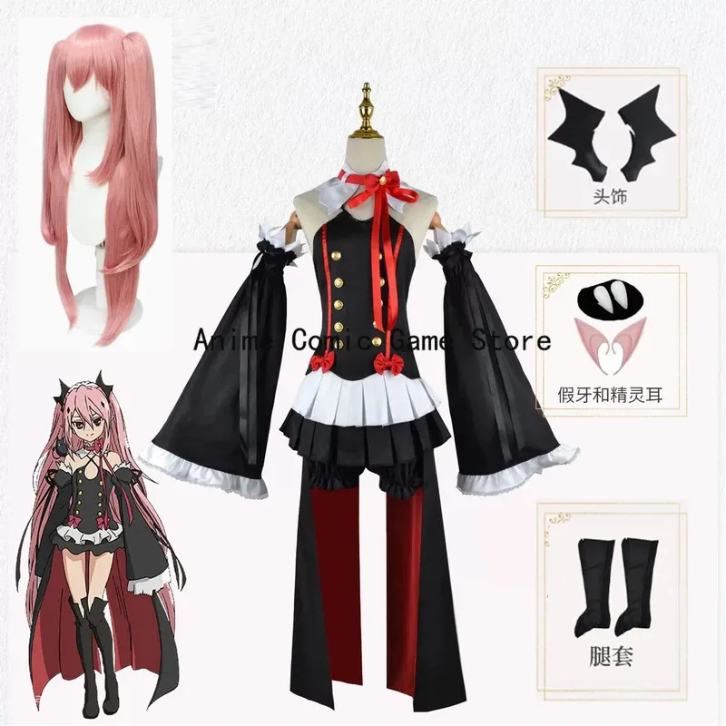 In Stock XS-2XL Krul Tepes Cosplay Anime Seraph of The End Role Play Uniform Wig Hairwear Halloween Party Outfits for Women
In Stock XS-2XL Krul Tepes Cosplay Anime Seraph of The End Role Play Uniform Wig Hairwear Halloween Party Outfits for Women
