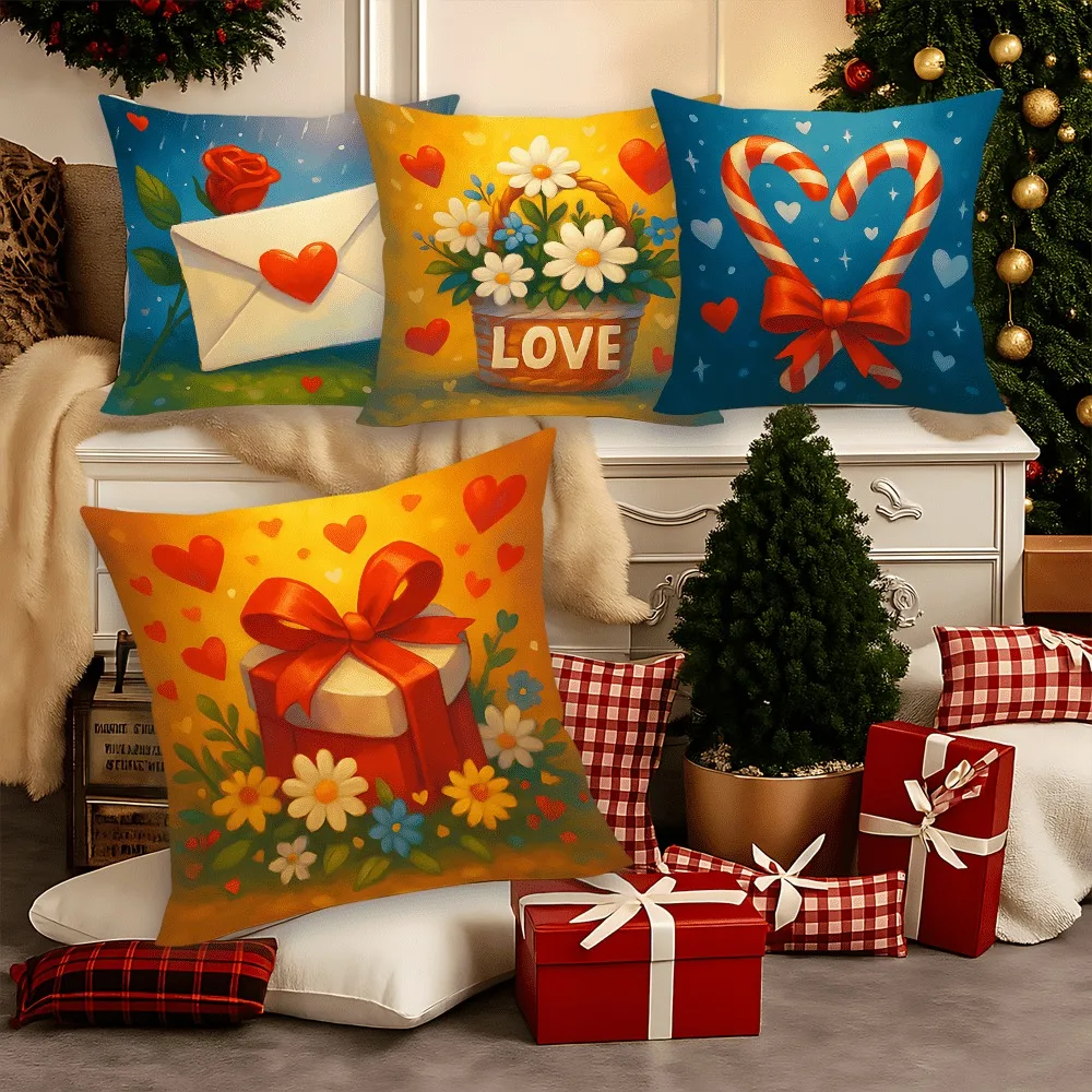 Яркая наволочка на тему "LOVE": подарочная коробка и декоративная наволочка с узором в виде сердца
Яркая наволочка на тему "LOVE": подарочная коробка и декоративная наволочка с узором в виде сердца