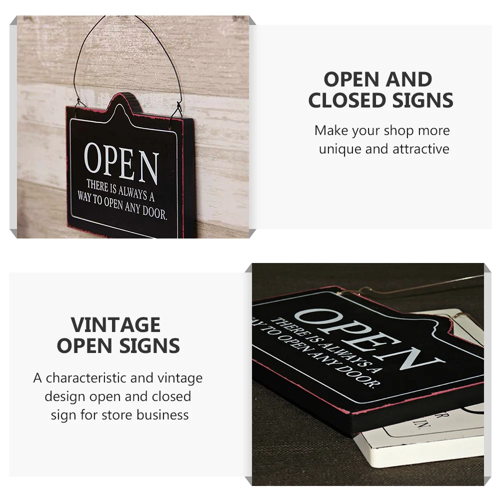 2Pcs Creative Door Sign Wooden Open Closed Decor for Restaurants Vintage Reversible Hanging Open and Closed Signs
2Pcs Creative Door Sign Wooden Open Closed Decor for Restaurants Vintage Reversible Hanging Open and Closed Signs
