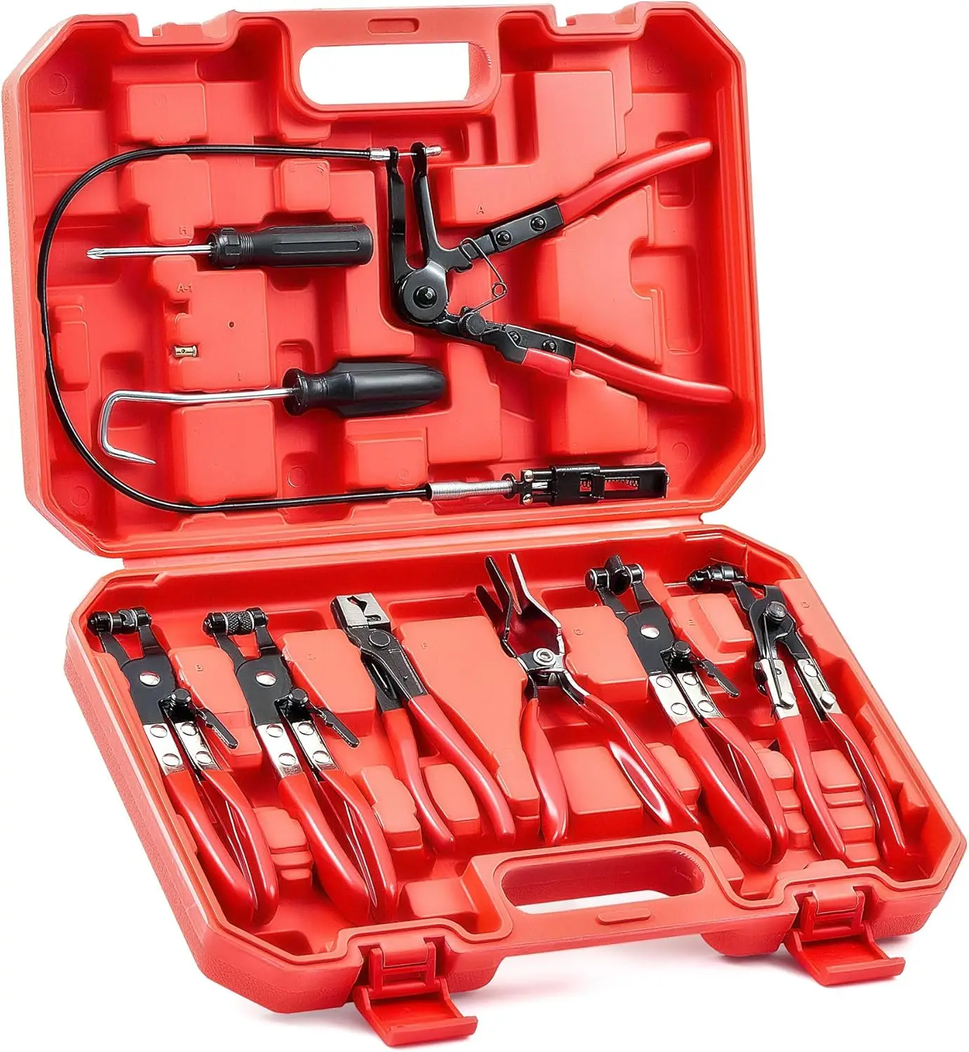 Hose Clamp Pliers Long Reach Wire Spring Hose Clamp Pliers Remover for Automotive Coolant Radiator Heater and Water Hose with Ba
Hose Clamp Pliers Long Reach Wire Spring Hose Clamp Pliers Remover for Automotive Coolant Radiator Heater and Water Hose with Ba