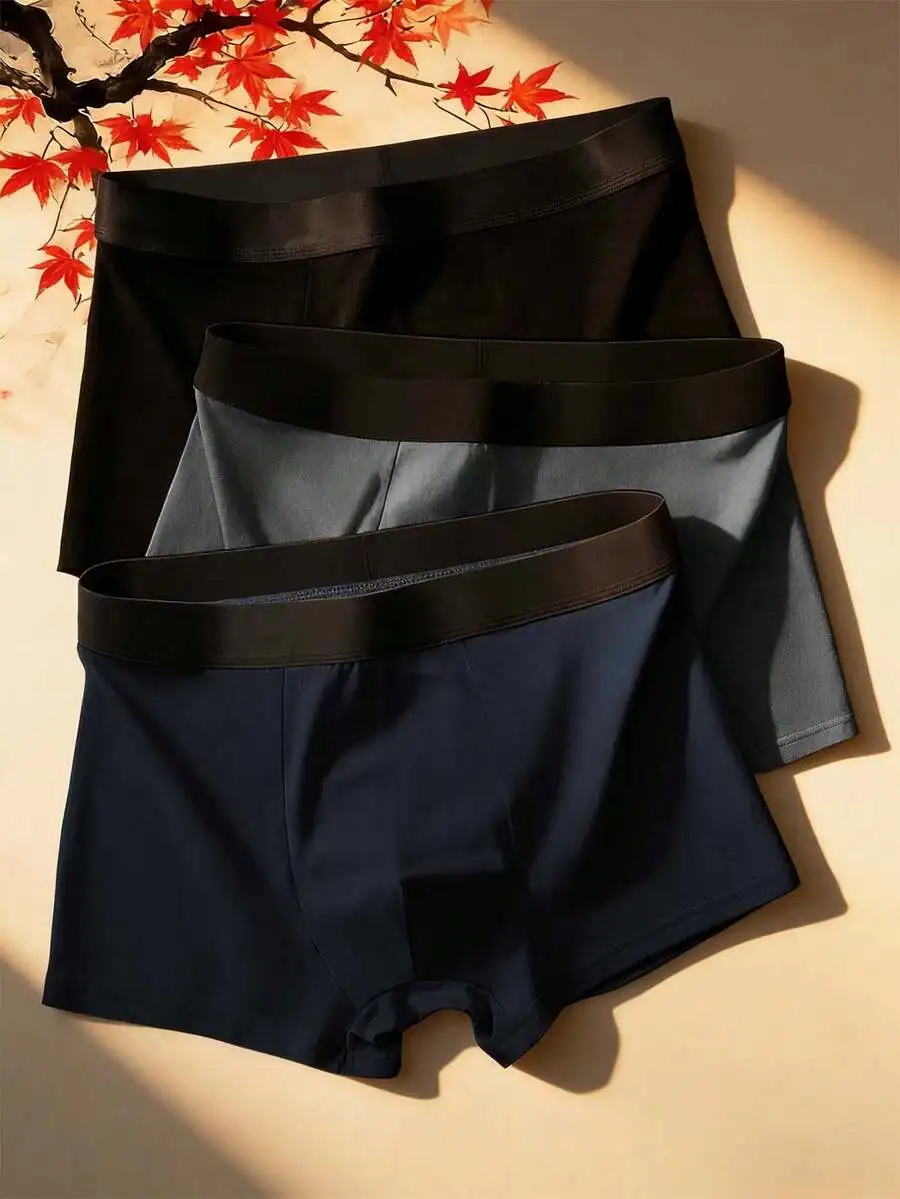 3 Pcs Solid Color High Elasticity Mens Boxer Shorts
3 Pcs Solid Color High Elasticity Mens Boxer Shorts