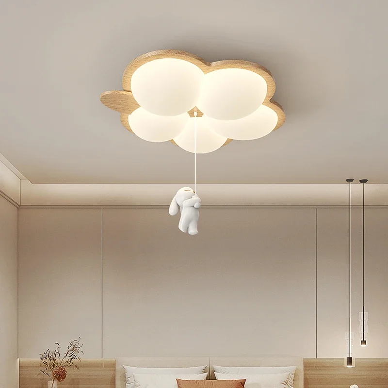 Cream Style Bedroom Ceiling Light Children's Room Light Retro Walnut Wood Color Creative Cartoon Rabbit Warm Eye Protection Lamp
Cream Style Bedroom Ceiling Light Children's Room Light Retro Walnut Wood Color Creative Cartoon Rabbit Warm Eye Protection Lamp