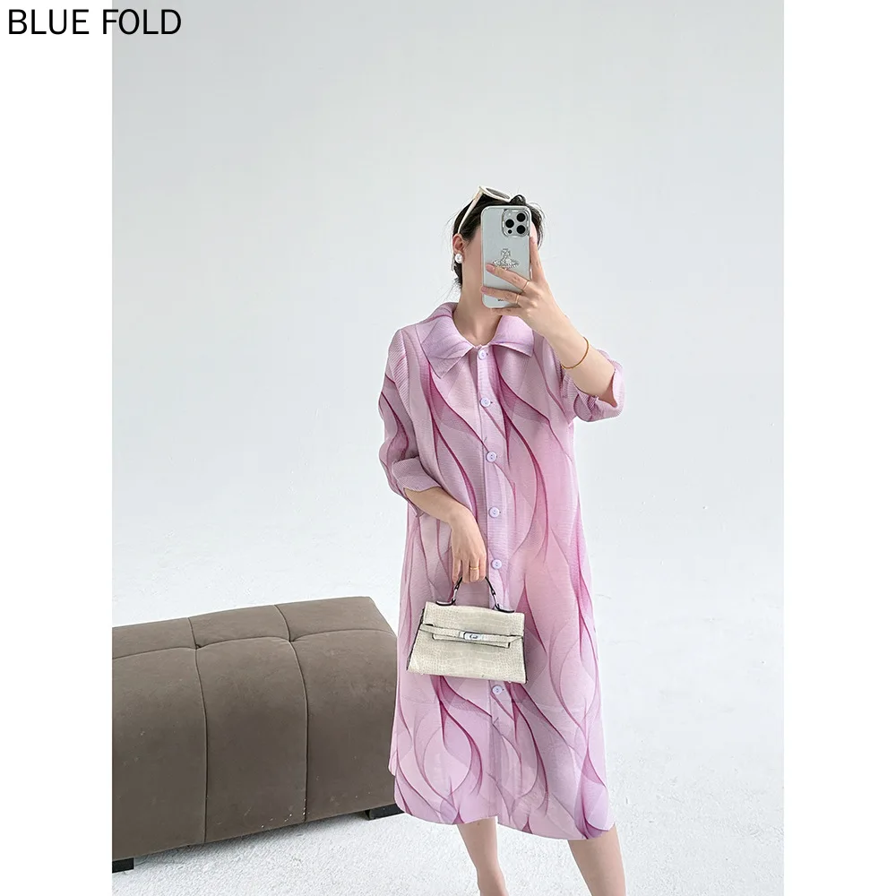 MIYAKE PLEATS Vestido весна и лето новый кардиган с росписью тушью холодного ветра свободное платье женственное элегантное плиссированное платье
MIYAKE PLEATS Vestido весна и лето новый кардиган с росписью тушью холодного ветра свободное платье женственное элегантное плиссированное платье