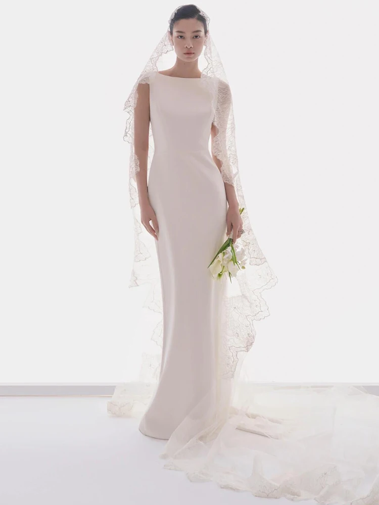 Простое элегантное свадебное платье в винтажном стиле из атласа, облегающее, сексуальное, с открытыми плечами, с занавеской на дверь
Простое элегантное свадебное платье в винтажном стиле из атласа, облегающее, сексуальное, с открытыми плечами, с занавеской на дверь