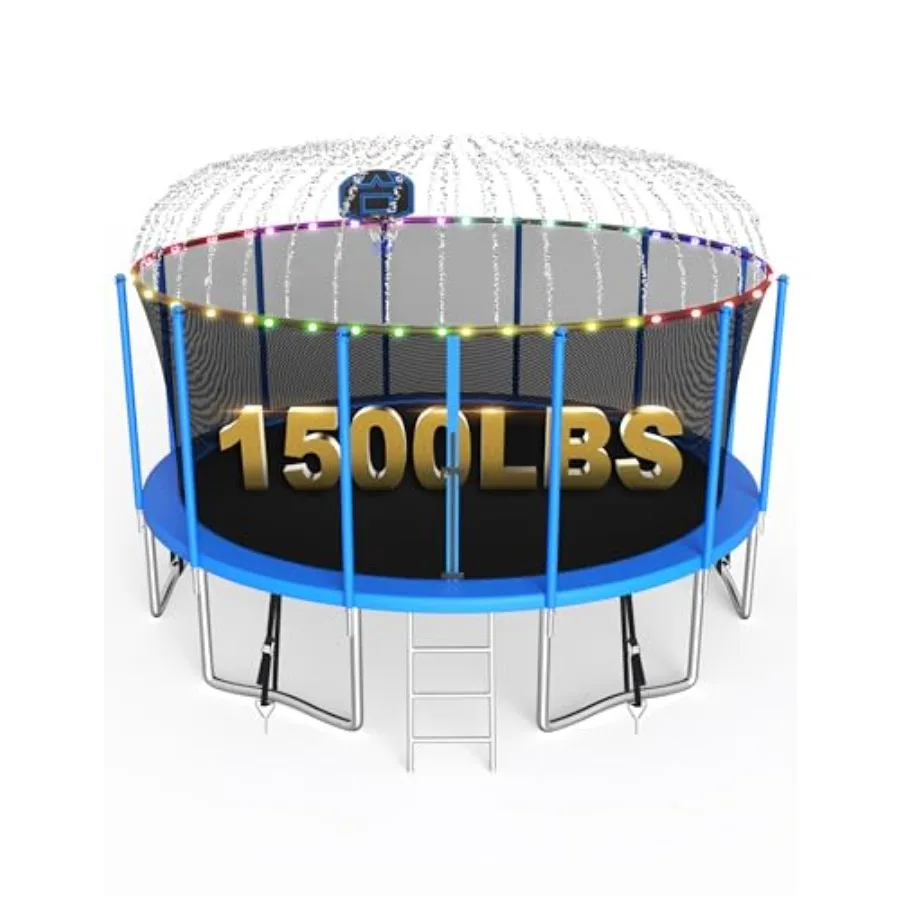 Outdoor trampoline for 7-10 kids and adults steel frame with galvanized coating black and gray 1500LBS capacity windproof ASTM
Outdoor trampoline for 7-10 kids and adults steel frame with galvanized coating black and gray 1500LBS capacity windproof ASTM
