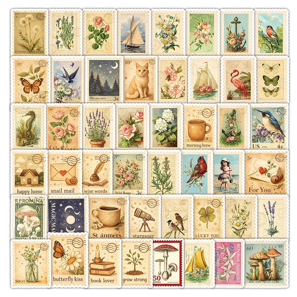 50Pcs Vintage Stamp Style Stickers Retro Postage Aesthetic Decals for Journal DIY Decor LanLanStickersWorld Store
50Pcs Vintage Stamp Style Stickers Retro Postage Aesthetic Decals for Journal DIY Decor LanLanStickersWorld Store