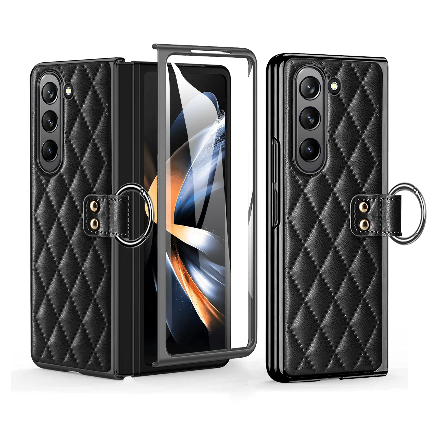 Стеклянный защитный чехол Z Fold5, кожаный чехол для Samsung Galaxy Z Fold 5 Z Fold4 ZFold3, металлическое кольцо на палец, роскошный противоударный чехол
Стеклянный защитный чехол Z Fold5, кожаный чехол для Samsung Galaxy Z Fold 5 Z Fold4 ZFold3, металлическое кольцо на палец, роскошный противоударный чехол