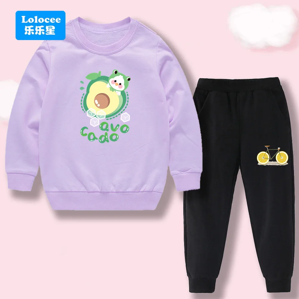 Комплект одежды из 2 предметов для маленьких девочек, толстовка с рисунком авокадо + штаны, детский повседневный спортивный костюм с длинными рукавами, весенне-осенняя одежда NYG1
Комплект одежды из 2 предметов для маленьких девочек, толстовка с рисунком авокадо + штаны, детский повседневный спортивный костюм с длинными рукавами, весенне-осенняя одежда NYG1