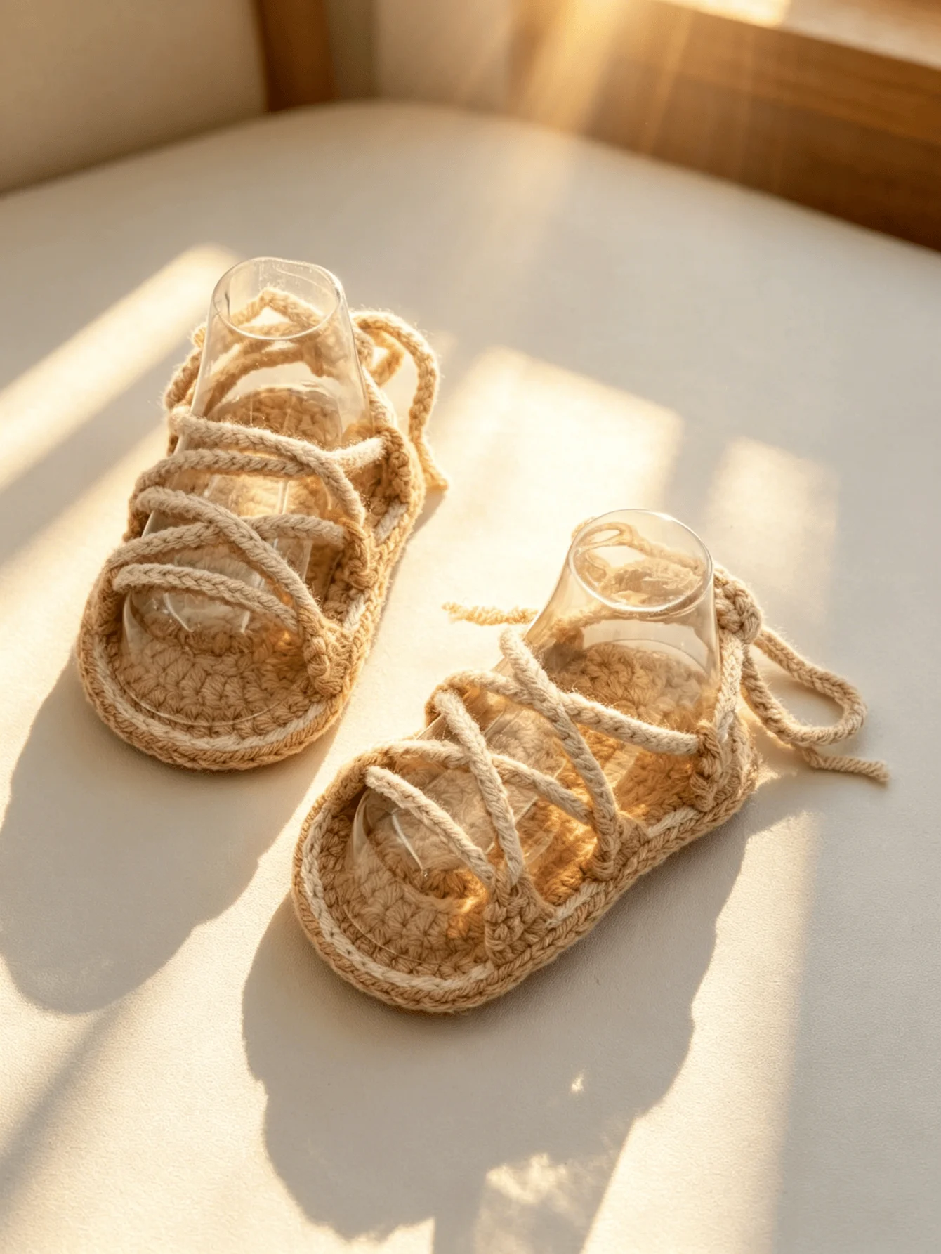 1 Pair Baby Sandal, Crochet Lace-Up,Beige, Infant Summer Shoe
1 Pair Baby Sandal, Crochet Lace-Up,Beige, Infant Summer Shoe