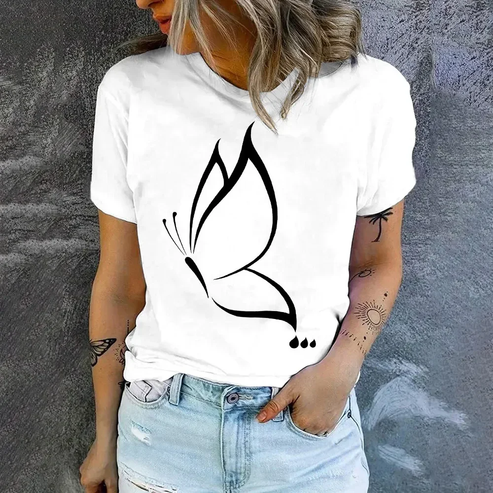 Fashion Loose Women T-shirt Funny Butterfly Short Sleeve T Shirt Female Casual Round Neck Y2k Clothes Tops Unisex Streetwear Tee
Fashion Loose Women T-shirt Funny Butterfly Short Sleeve T Shirt Female Casual Round Neck Y2k Clothes Tops Unisex Streetwear Tee