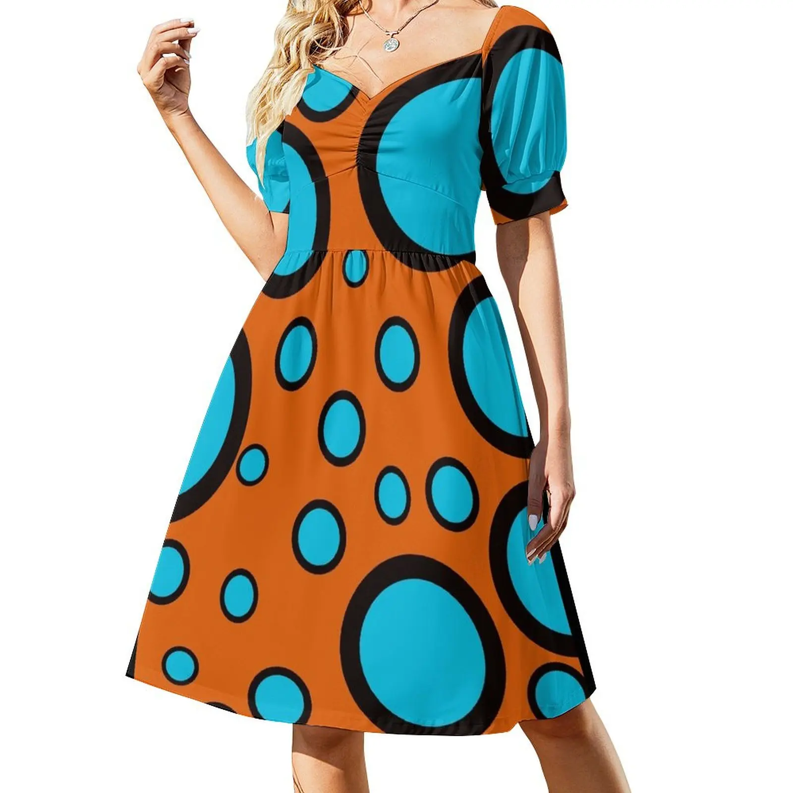 teal black and orange polka dot design pattern Short-Sleeved Dress Bride dresses Elegant gown summer dress for women 2025
teal black and orange polka dot design pattern Short-Sleeved Dress Bride dresses Elegant gown summer dress for women 2025