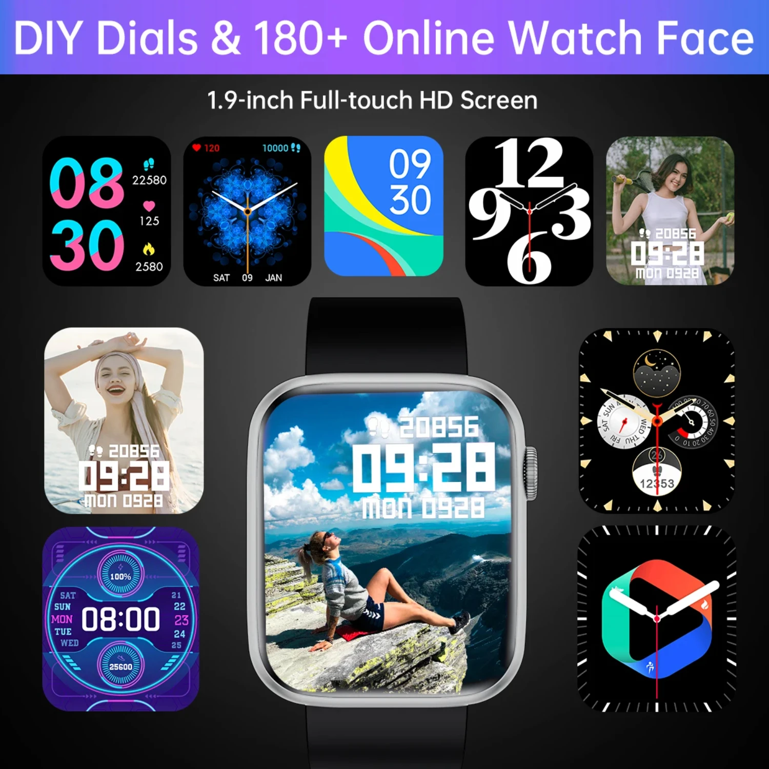 mart Watch, 1.9" Full Smart Watch Android & iOS Phones , 123 Sport Modes,Voice Assistant, Fitness Smart Watch
mart Watch, 1.9" Full Smart Watch Android & iOS Phones , 123 Sport Modes,Voice Assistant, Fitness Smart Watch