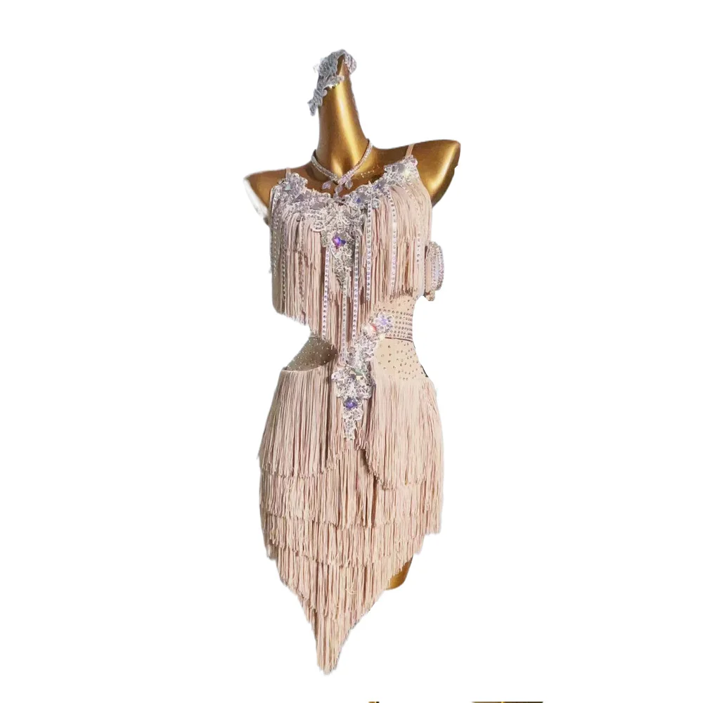 Latin Dance dress High-end Custom Heavy Industry Tassel Design Samba Tango Female Adult Stage Professional Clothing
Latin Dance dress High-end Custom Heavy Industry Tassel Design Samba Tango Female Adult Stage Professional Clothing