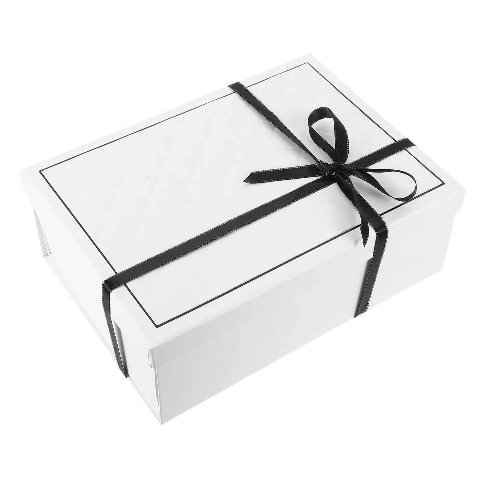 White Foldable Present Box with Lid and Bow Sturdy Reusable Packaging for Wedding Baby Shower Birthday Retirement Celebration
White Foldable Present Box with Lid and Bow Sturdy Reusable Packaging for Wedding Baby Shower Birthday Retirement Celebration