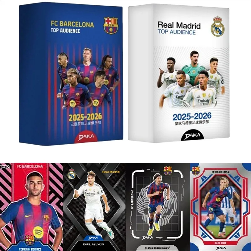 Genuine 2025-2026 DAKA TOP AUDIENCE Real Madrid Official Football Star Collectible Cards Gifts Toys
Genuine 2025-2026 DAKA TOP AUDIENCE Real Madrid Official Football Star Collectible Cards Gifts Toys