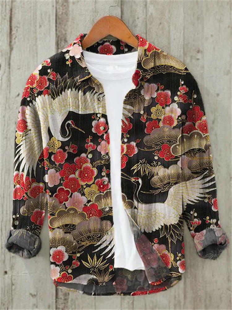 Men's Long Sleeve Shirt Linen Shirt Art Floral Illustration Japanese Retro Casual Comfort Extra Oversized Men's Clothing
Men's Long Sleeve Shirt Linen Shirt Art Floral Illustration Japanese Retro Casual Comfort Extra Oversized Men's Clothing