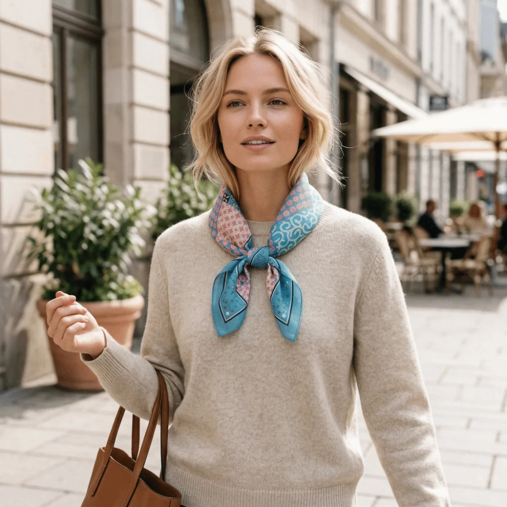 Trendy Elegant Silk Scarf Comfortable Skin-Friendly Square Headwrap Breathable Lightweight Floral Neckerchief Spring
Trendy Elegant Silk Scarf Comfortable Skin-Friendly Square Headwrap Breathable Lightweight Floral Neckerchief Spring